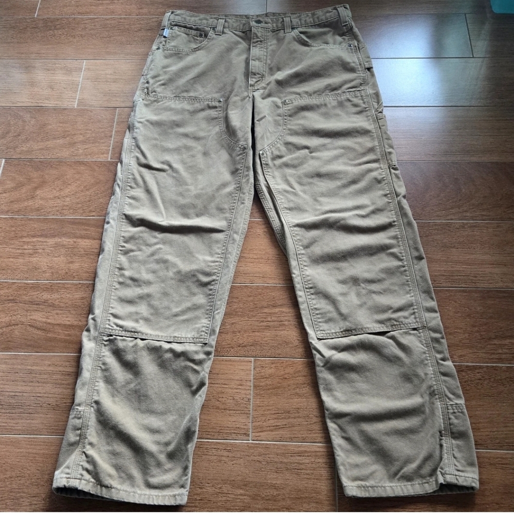 Vintage Carhartt Pants Mens 38x34 Loose Fit Brown Double Knee B188 BUC Carpenter